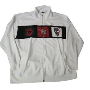 Avirex Y2K Track Jacket White Mens Size 4XL Older Brother Core Skull 2000s
